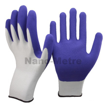NMSAFETY 13 Gauge lila Schaum Latex Handschuh Latex beschichtete Handschuhe Shanghai
